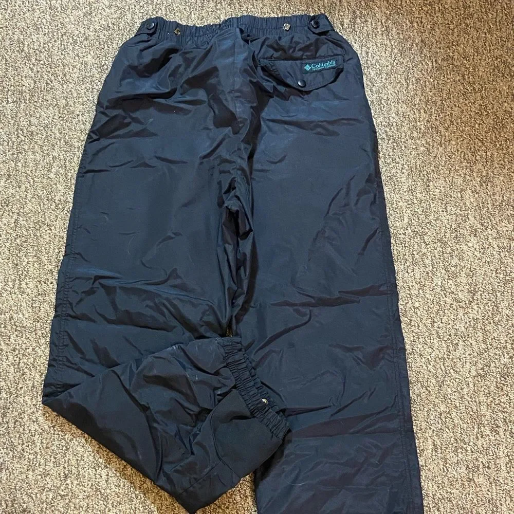 Columbia Sportswear Company Black Snow Pants with Elastic Cuffs Men’s Size L